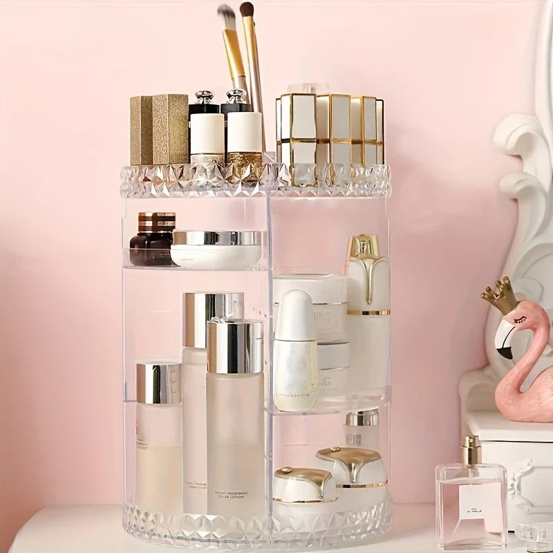360° Rotating Acrylic Makeup Organizer