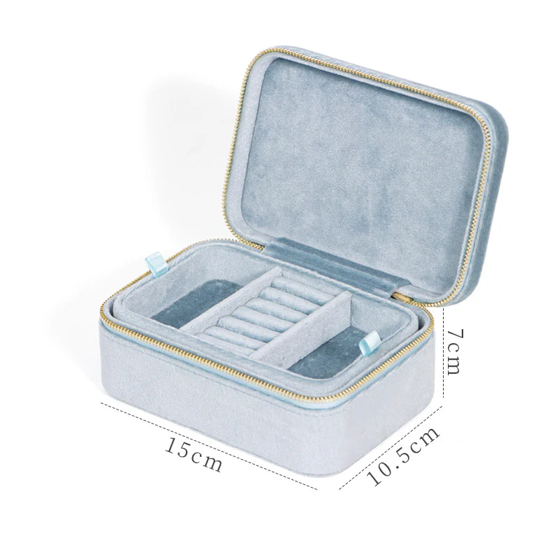 Velvets Texture Double Layer Portable Case
