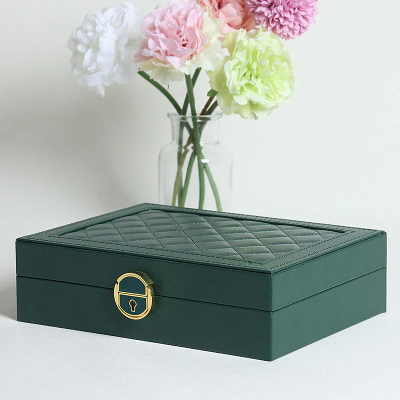 Luxury single layer Travel Jewelry Box Organizer