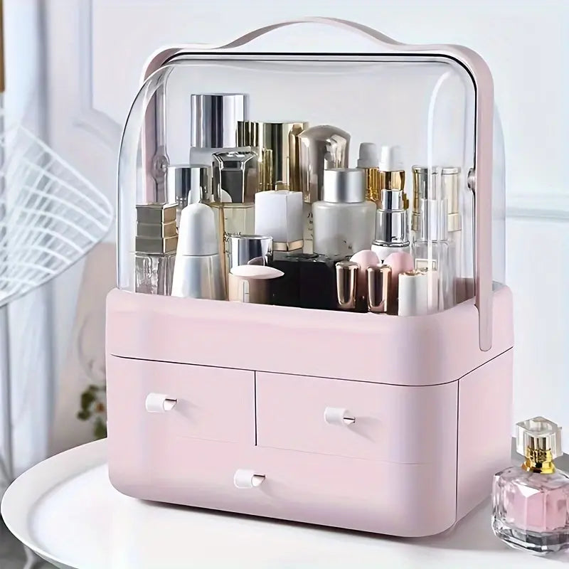 Makeup Box, Large Capacity Double Opening Cosmetic Display Case