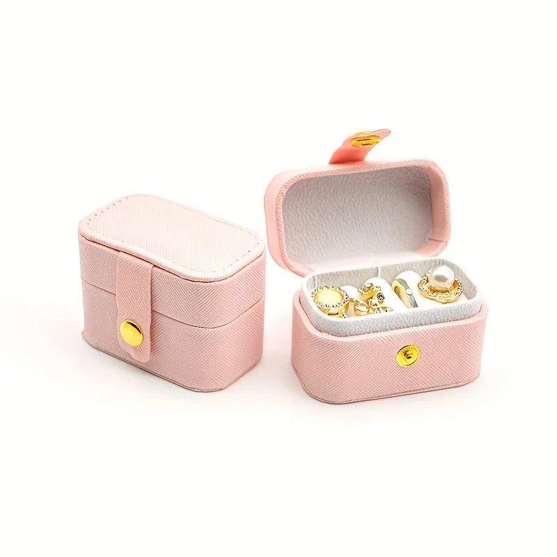 Simple mini ring box simple portable earrings jewelry box