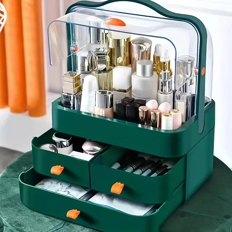 Makeup Box, Large Capacity Double Opening Cosmetic Display Case
