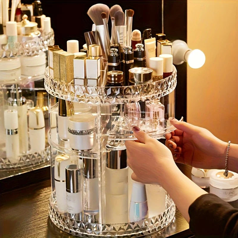 360° Rotating Acrylic Makeup Organizer