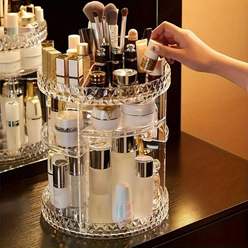 360° Rotating Acrylic Makeup Organizer