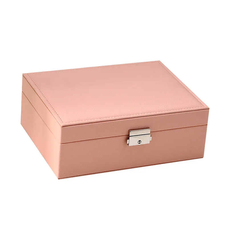 Premier lockable two layer Storage Box Leather Jewelry Box