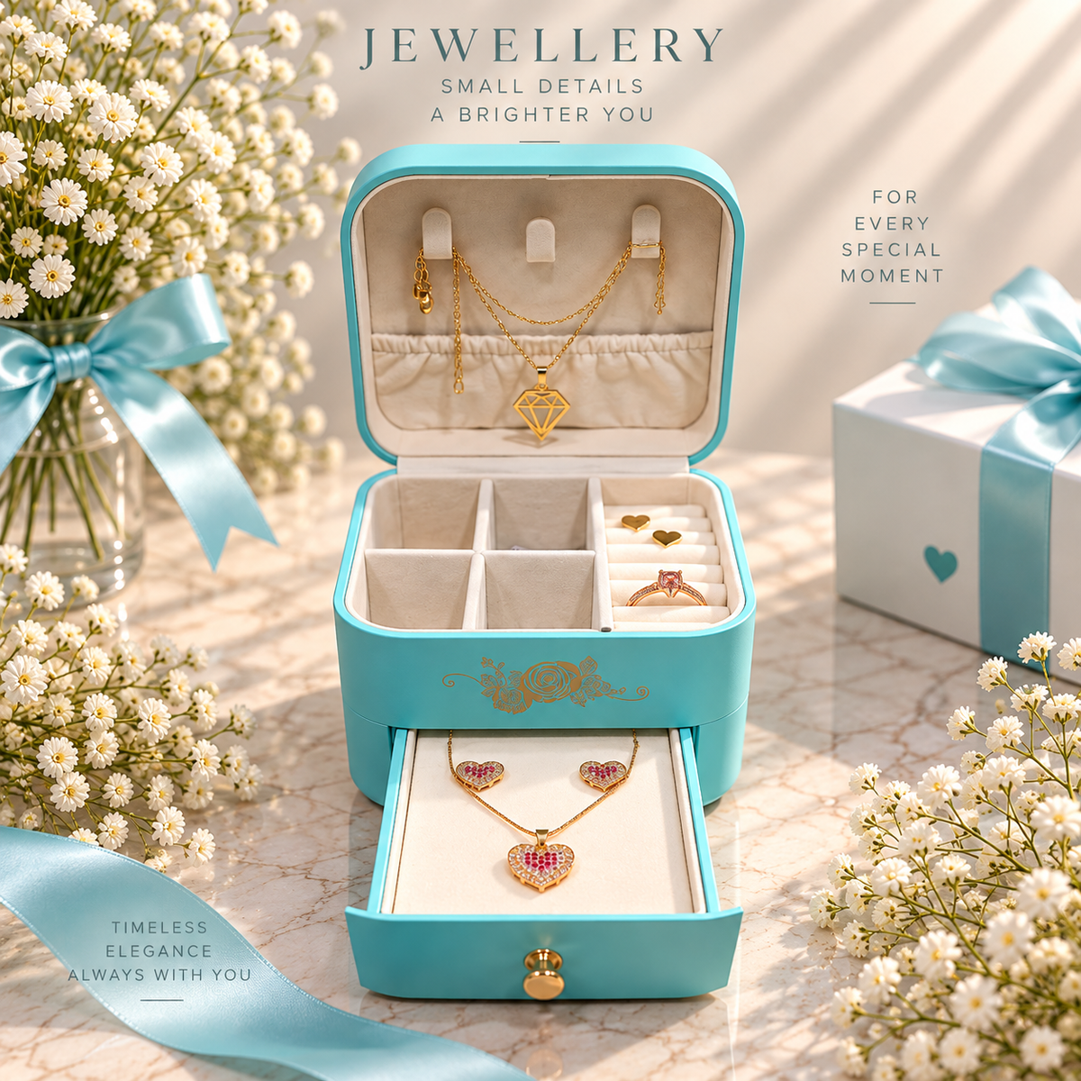 Travel Trinket Jewelry Ring Boxes Jewelry Case